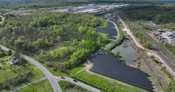 A Nautilus Solar Energy-owned community solar project in New York. Image credit Nautilus