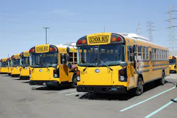 Dearborn Public Schools' new electric buses. Image credit Blue Bird, Highland Electric Fleets/PR Newswire Dearborn Public Schools' new electric buses. Image credit Blue Bird, Highland Electric Fleets/PR Newswire