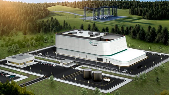 Rendering of planned Clinch River SMR project. Image credit GE Vernova Hitachi Nuclear