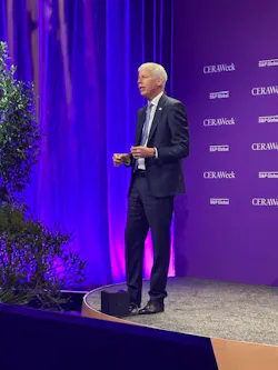 U.S. Energy Secretary Chris Wright speaking to students at CERAWeek in Houston. Image credit Rod Walton U.S. Energy Secretary Chris Wright speaking to students at CERAWeek in Houston. Image credit Rod Walton