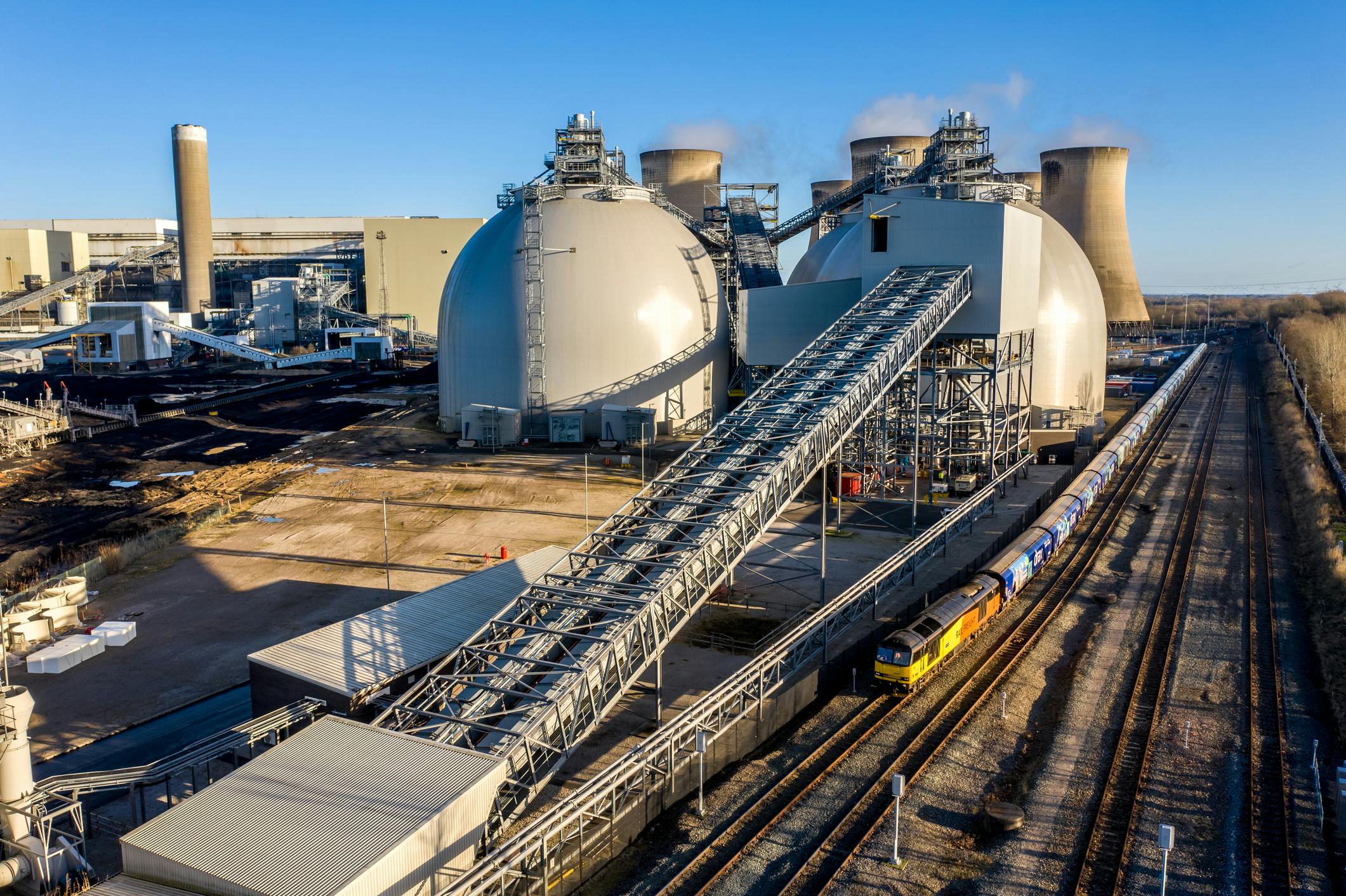 Biomass delivery at power station. Image credit ID 240118542 &copy; Clare Jackson | Dreamstime.com