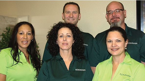 Nicole Bagozzi president foreground right and the EDGReps crew Amiee Paprocki Catherine Moldenhauer Ben Bagozzi and Curtis Moldenhauer