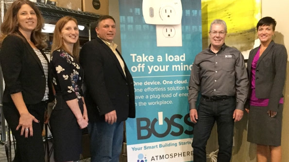 The folks at Boss Controls love being on the cutting edge of new technology Several are ldquoserial entrepreneursrdquo who worked for other startups before coming to BOSS Controls Leftright Paulette Duderstadt the companyrsquos CMO and CXO marketing for CLeveled Abby Kougher CLeveled Greg Puschnigg Dan Brailer and Tara Mocco BOSSrsquos corporate controller