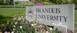 Brandeis U sign Brandeis U sign