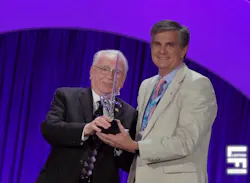 Randy Reid (right) receives an Innovative Product Award from LightFair International in 2018 for LumEfficient’s LiFi-enabled product. Randy Reid (right) receives an Innovative Product Award from LightFair International in 2018 for LumEfficient’s LiFi-enabled product.