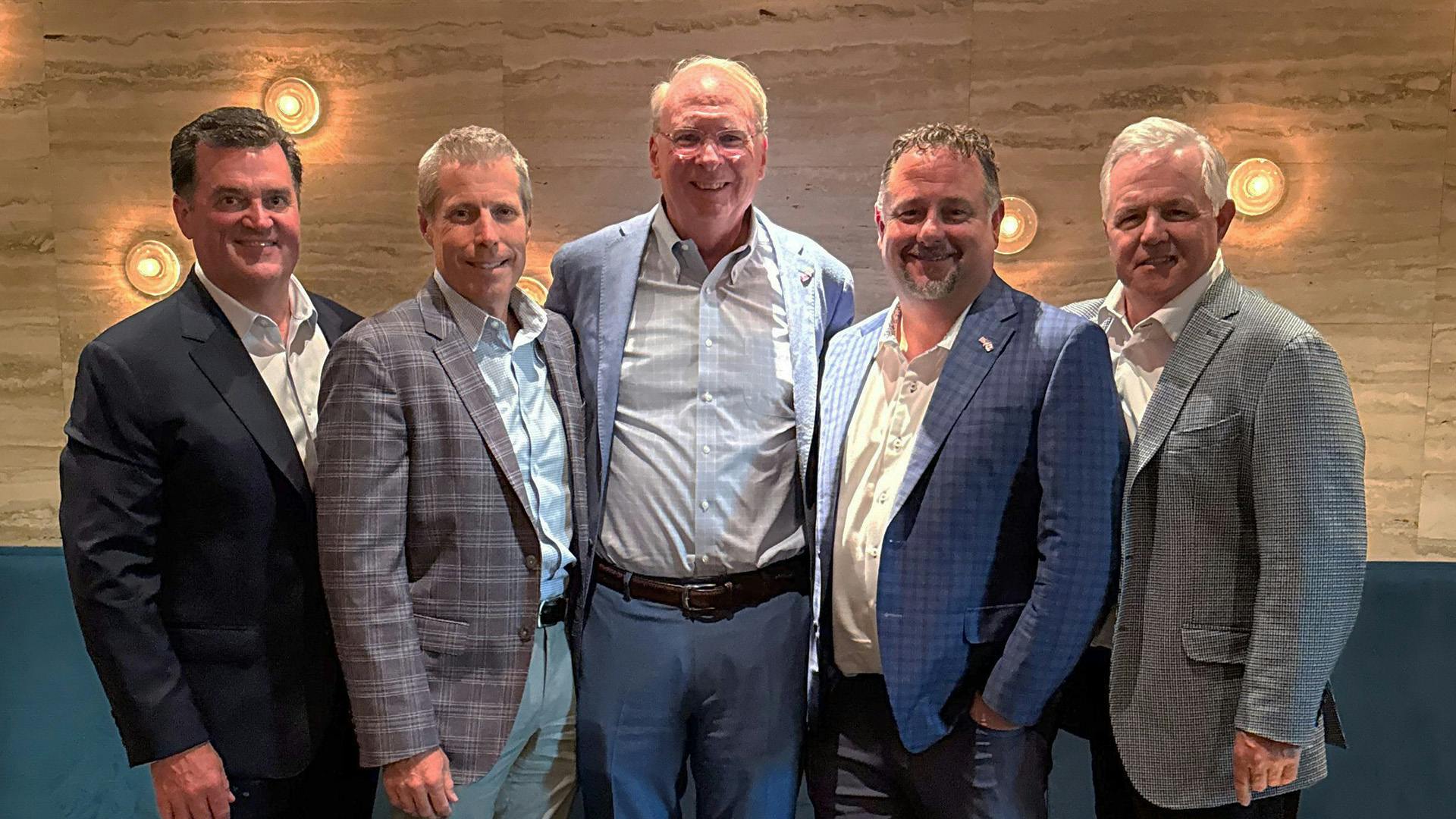 JD Martin's executive leadership team has decades of experience in the electrical market. Pictured here left-right: Jeff Anderson, Tim Klinger, Ken Hooper, Matt Garavaglia and Greg Baker.