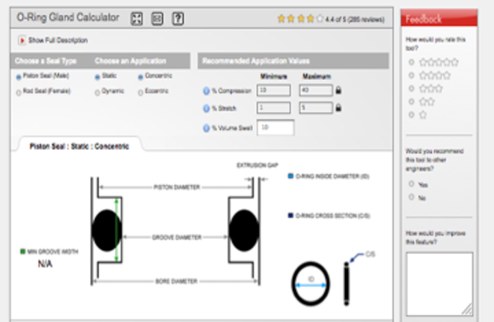 O-Ring Gland Calculator