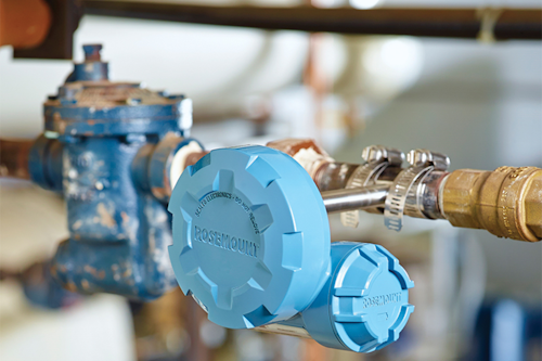 Figure 1. Monitoring a steam trap requires the addition of just one wireless acoustic transmitter. All graphics courtesy of Emerson Automation Solutions