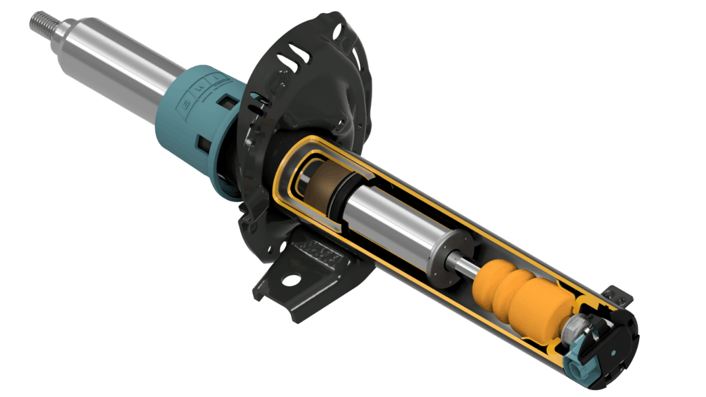 BWI Group's MagneRide uses magneto-rheological (MR) fluid-filled dampers and sophisticated control strategies to increase comfort and expand the performance limits of the vehicle.