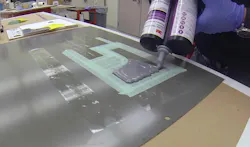 Sometimes it’s necessary to produce a piece of new seam sealer on the workbench or tool cart. Limited access to the repair area or awkward application angles may prevent getting the applicator gun in the correct spot. Sometimes it’s necessary to produce a piece of new seam sealer on the workbench or tool cart. Limited access to the repair area or awkward application angles may prevent getting the applicator gun in the correct spot.