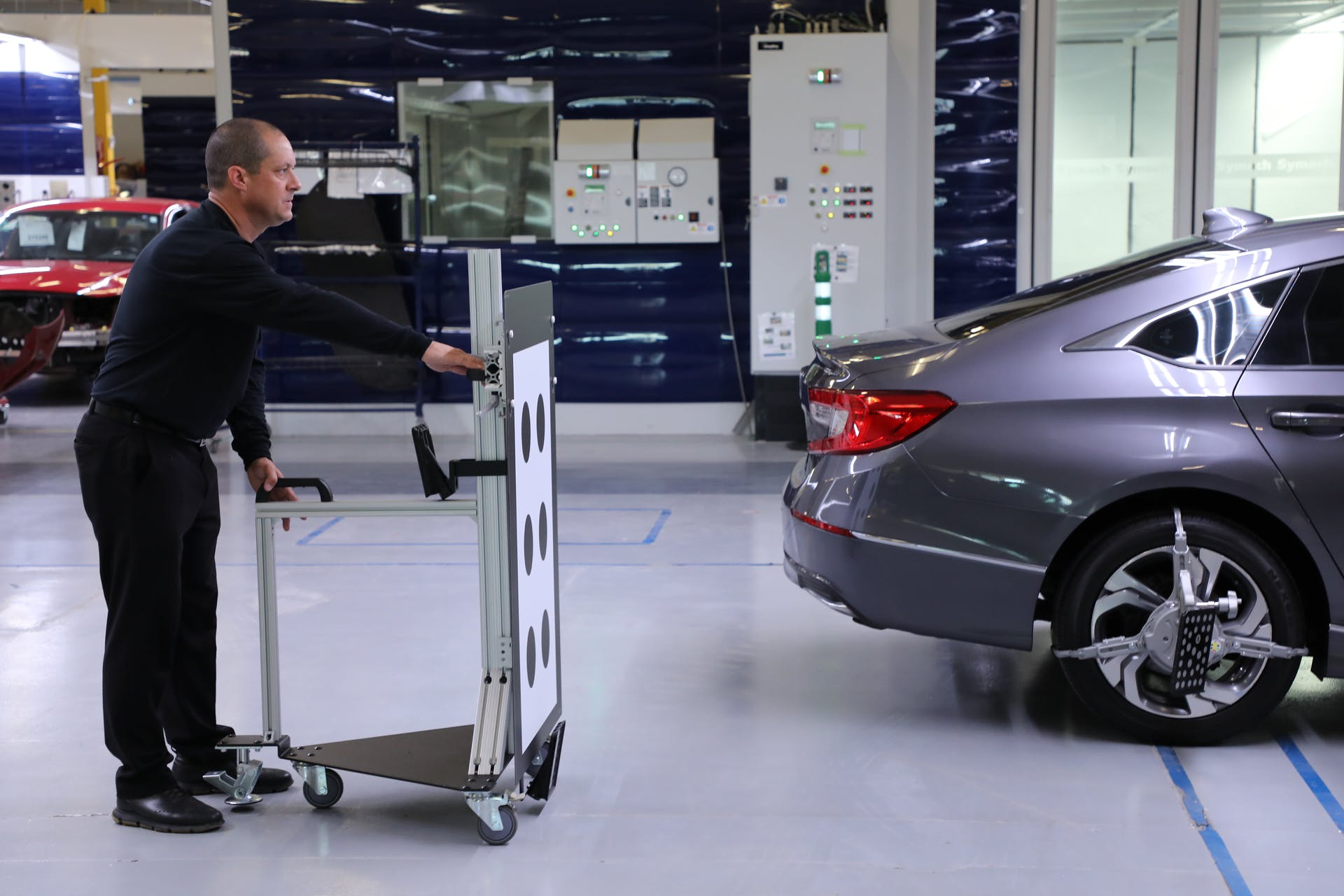 ADAS calibration in a collision repair shop