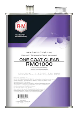 R-M's RMC1000 is the industry's first one-coat clear, designed with productivity and energy savings in mind. R-M's RMC1000 is the industry's first one-coat clear, designed with productivity and energy savings in mind.