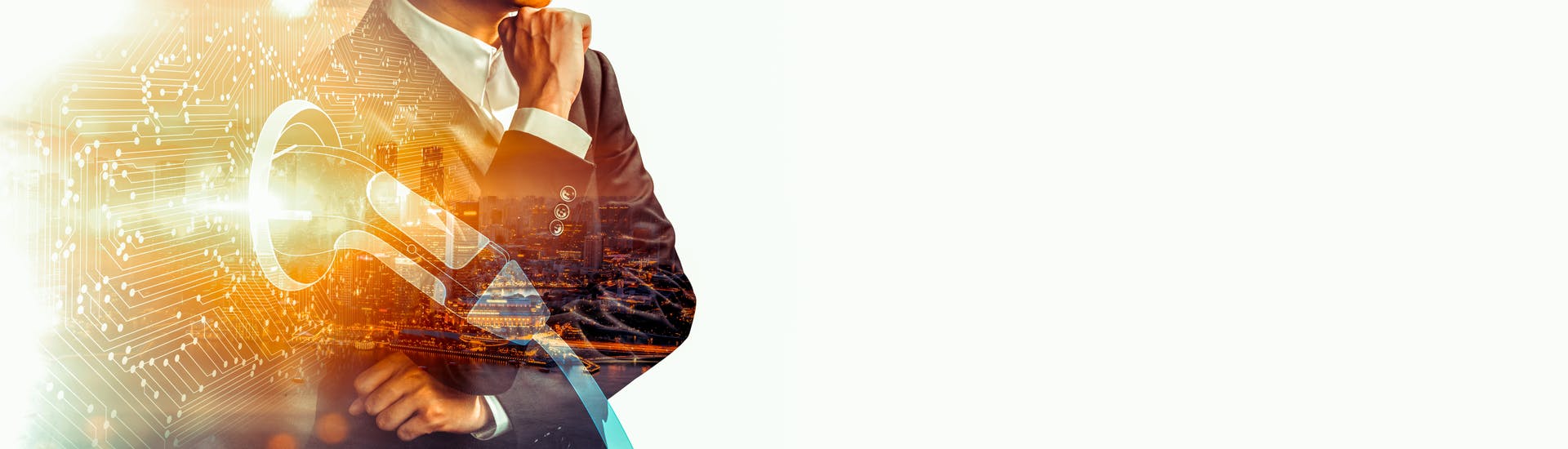 EV charging man thinking