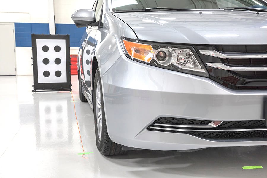 This demonstrates a professional calibration, on a stand is a 3 ft. target in a very specific location. &ldquo;You can fake it out and make it work, but you just calibrated the system with incorrect information and there is no way it can function as designed,&rdquo; said VanHulle.