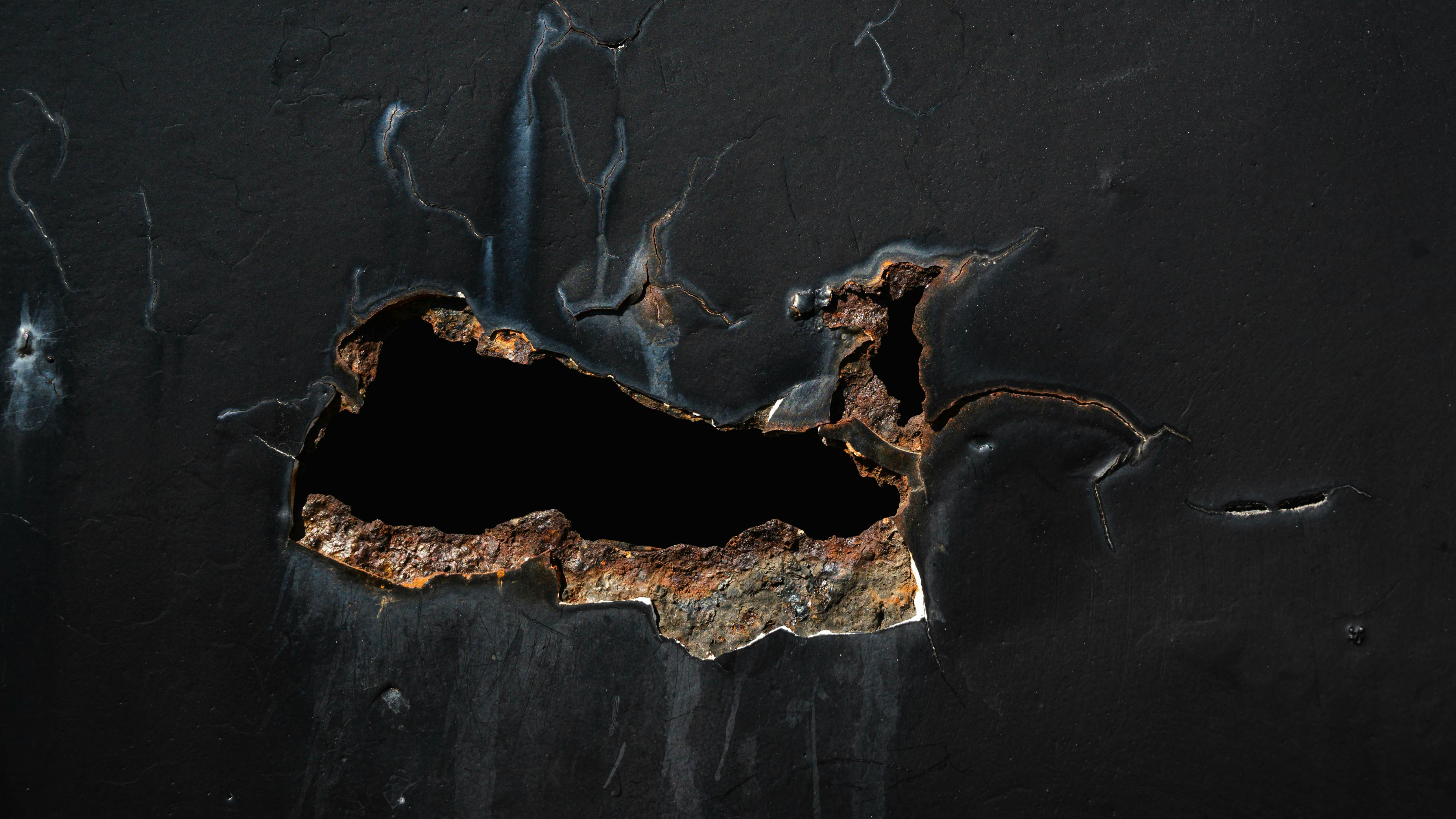 Rusted-out sheet metal