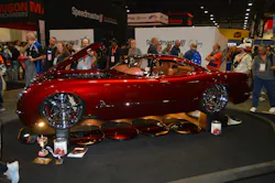 Dave Kindig brought his '53 Corvette-inspired Kindig-it-built TwelveAir to the AkzoNobel booth, where he also signed autographs for adoring fans. Dave Kindig brought his '53 Corvette-inspired Kindig-it-built TwelveAir to the AkzoNobel booth, where he also signed autographs for adoring fans.