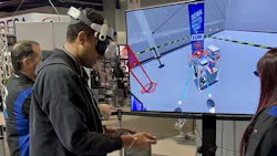 FenderBender and ABRN Associate Editor Abdulla Gaafarelkhalifa tries out the Immersive Virtual Reality Training system by I-CAR at the SEMA Show. FenderBender and ABRN Associate Editor Abdulla Gaafarelkhalifa tries out the Immersive Virtual Reality Training system by I-CAR at the SEMA Show.