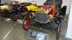 Priced at $825 when it was introduced in 1908, the Model T (1910 model shown at The Petersen Museum's Vault in 2023,) could be had for as little as $260 in 1924, thanks to efficiencies made possible after Henry Ford optimized the moving assembly line. Priced at $825 when it was introduced in 1908, the Model T (1910 model shown at The Petersen Museum's Vault in 2023,) could be had for as little as $260 in 1924, thanks to efficiencies made possible after Henry Ford optimized the moving assembly line.