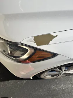 Donna Vestino's 2018 Elantra started exhibiting peeling on its fender after she said the dealership fixed the hood as a 'one-time courtesy fix.' Donna Vestino's 2018 Elantra started exhibiting peeling on its fender after she said the dealership fixed the hood as a 'one-time courtesy fix.'