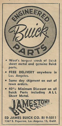 Parts ad from a local trade magazine. Note the extensive parts department hours. Parts ad from a local trade magazine. Note the extensive parts department hours.