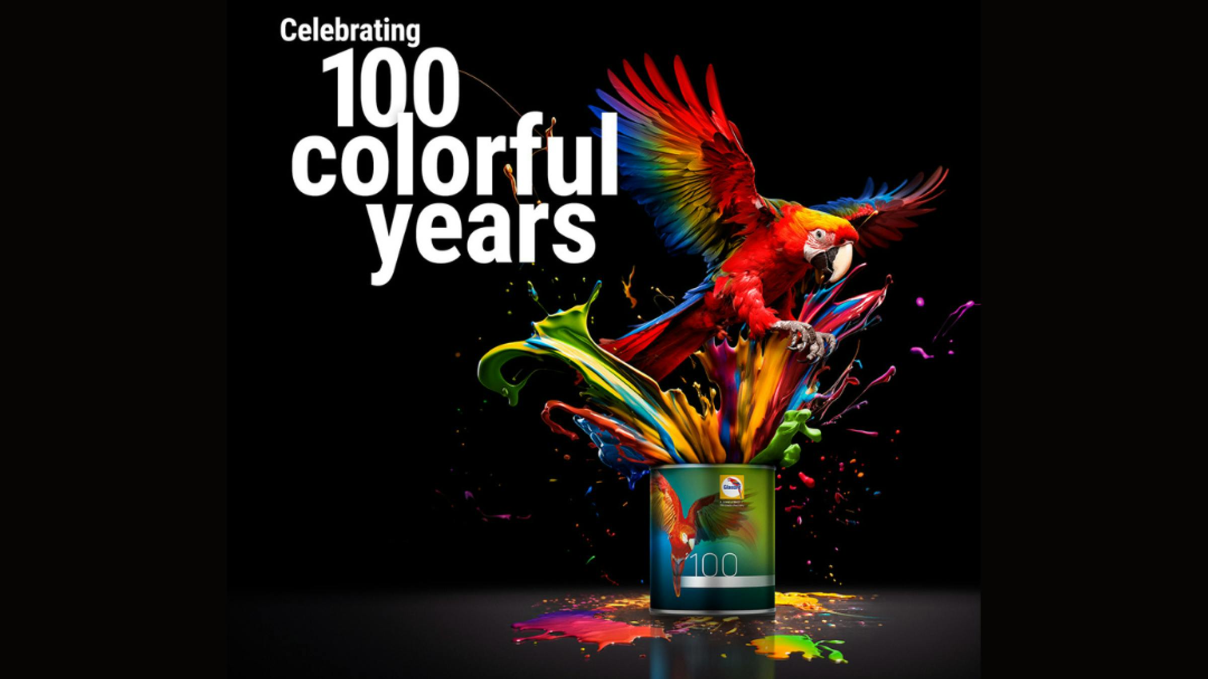 The scarlet Macaw, Rudi, is celebrating 100 years as Glasurit's mascot.