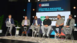 A WINNING TEAM From left, Ryan Taylor, David Black, Jason Taylor, Steve Olson, Chris Ray, and Jesse Parks' panel discussion offered a number of strategies for solving the technician shortage problem. A WINNING TEAM From left, Ryan Taylor, David Black, Jason Taylor, Steve Olson, Chris Ray, and Jesse Parks' panel discussion offered a number of strategies for solving the technician shortage problem.