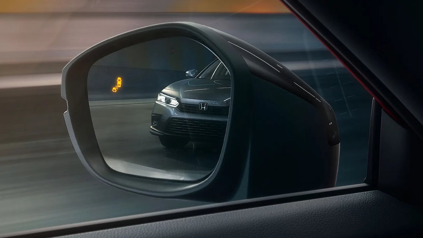 Here is a typical Honda Blind Spot Information System in action.