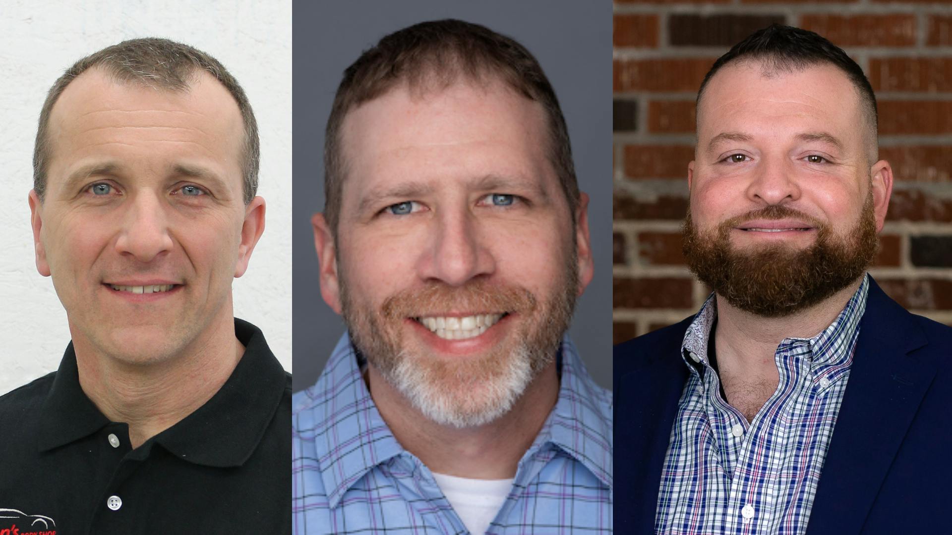 From left, Greg Lobsiger from Loren&rsquo;s Body Shop, Jared Nicholson from Collision Leaders, and Kyle Al-Rifai from Swift Collision will discuss how skill development affects their shop&rsquo;s efficiency, productivity, and profitability.