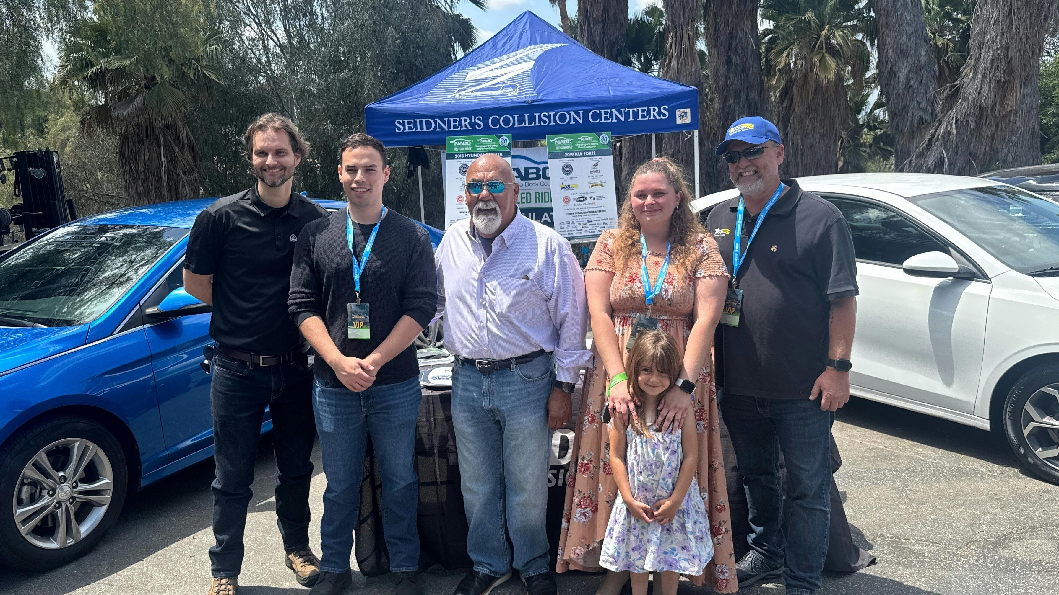 The National Auto Body Council donated vehicles to U.S. Marine Corps veterans Angela Cain and Brandon Jack Lauford. The presentations, with Gene Lopez, director of development and training for repair partner Seidner's Collision, were made in conjunction with the annual Benedict Castle Concours and Car Show, a wide-ranging show that invites owners of every kind of custom vehicle to put their hobby cars on display.