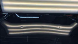 TELLING THE STORY: Proper lighting makes all the difference in showing the extent of the damage, as this 'after' photo using the BETAG LED light shows. TELLING THE STORY: Proper lighting makes all the difference in showing the extent of the damage, as this 'after' photo using the BETAG LED light shows.