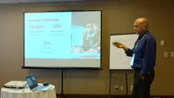 CLOSE THE DEAL: AkzoNobel Services Consultant Jim Lovejoy leads a session on the challenges shops are facing with declining car counts and how shop owners can close the deal with potential customers. CLOSE THE DEAL: AkzoNobel Services Consultant Jim Lovejoy leads a session on the challenges shops are facing with declining car counts and how shop owners can close the deal with potential customers.
