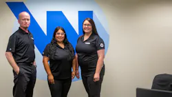 PREMIER MANAGERS: At the Winner Premier Collision Center in Wilmington are, from left, Sommers, Administrative Assistant Maria Juarez, and Office Manager Gina Maxon. PREMIER MANAGERS: At the Winner Premier Collision Center in Wilmington are, from left, Sommers, Administrative Assistant Maria Juarez, and Office Manager Gina Maxon.