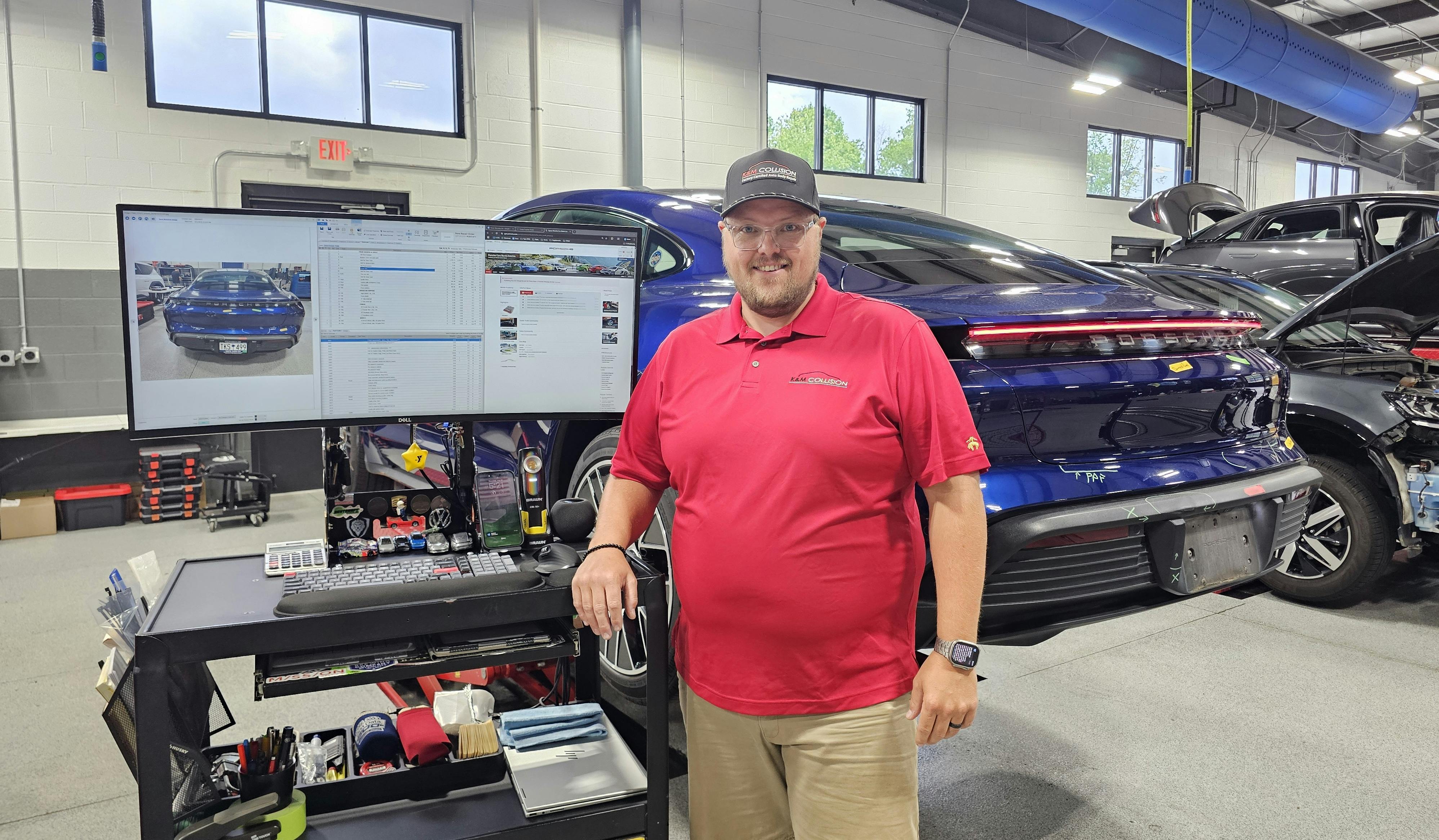 'BENCHMARK FOR THE SHOP' : K&M Vice President Michael Bradshaw says Will Barkley's meticulous approach to planning is guided by OEM repair procedures.