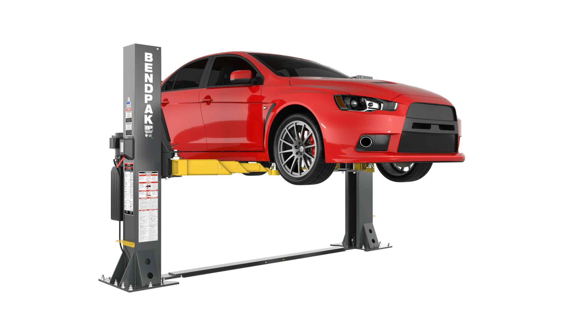 BendPak two-post lift with car