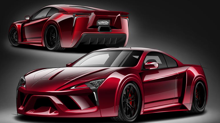 The custom build 'Ballistic' by Miller & Son Collision will be unveiled at the AkzoNobel booth in Upper South Hall on Nov. 4.