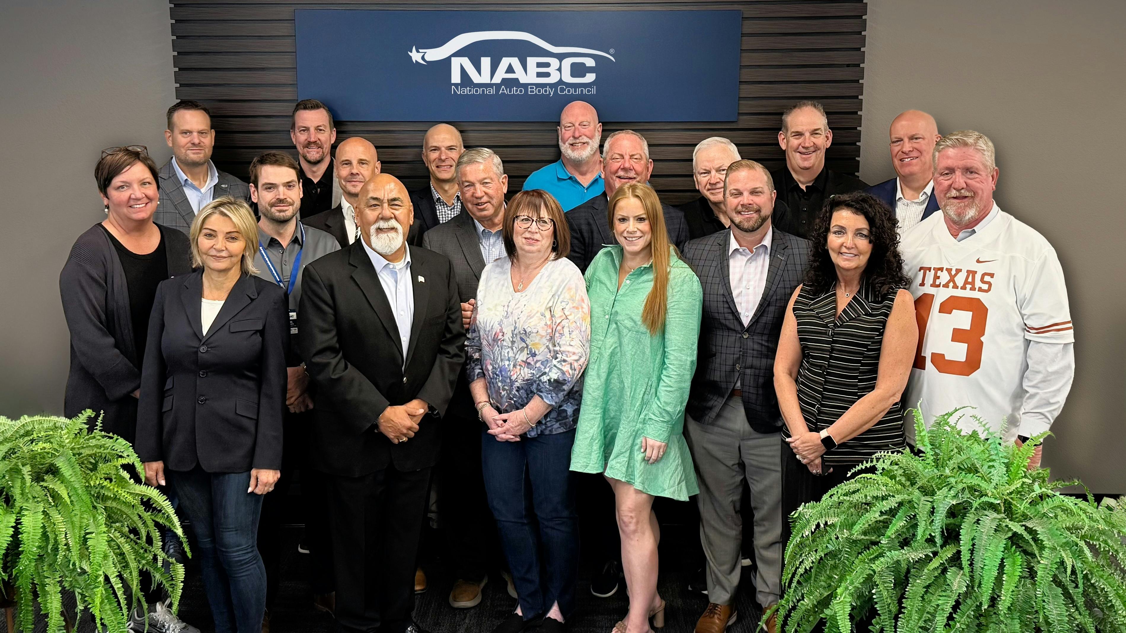 Members of the National Auto Body Council Board welcomed three new members and four returning members during its annual meeting election.