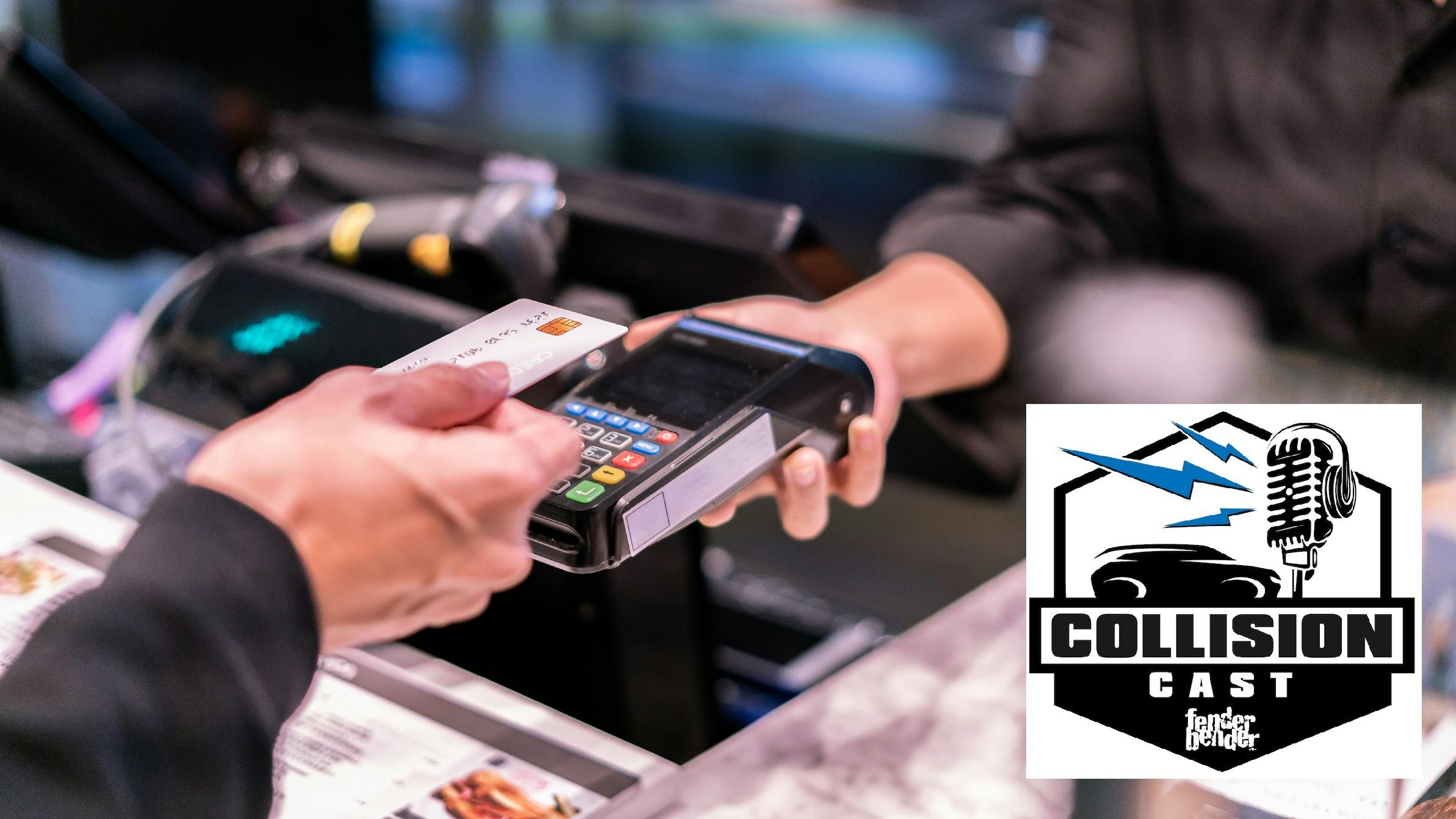 Customer paying with credit card