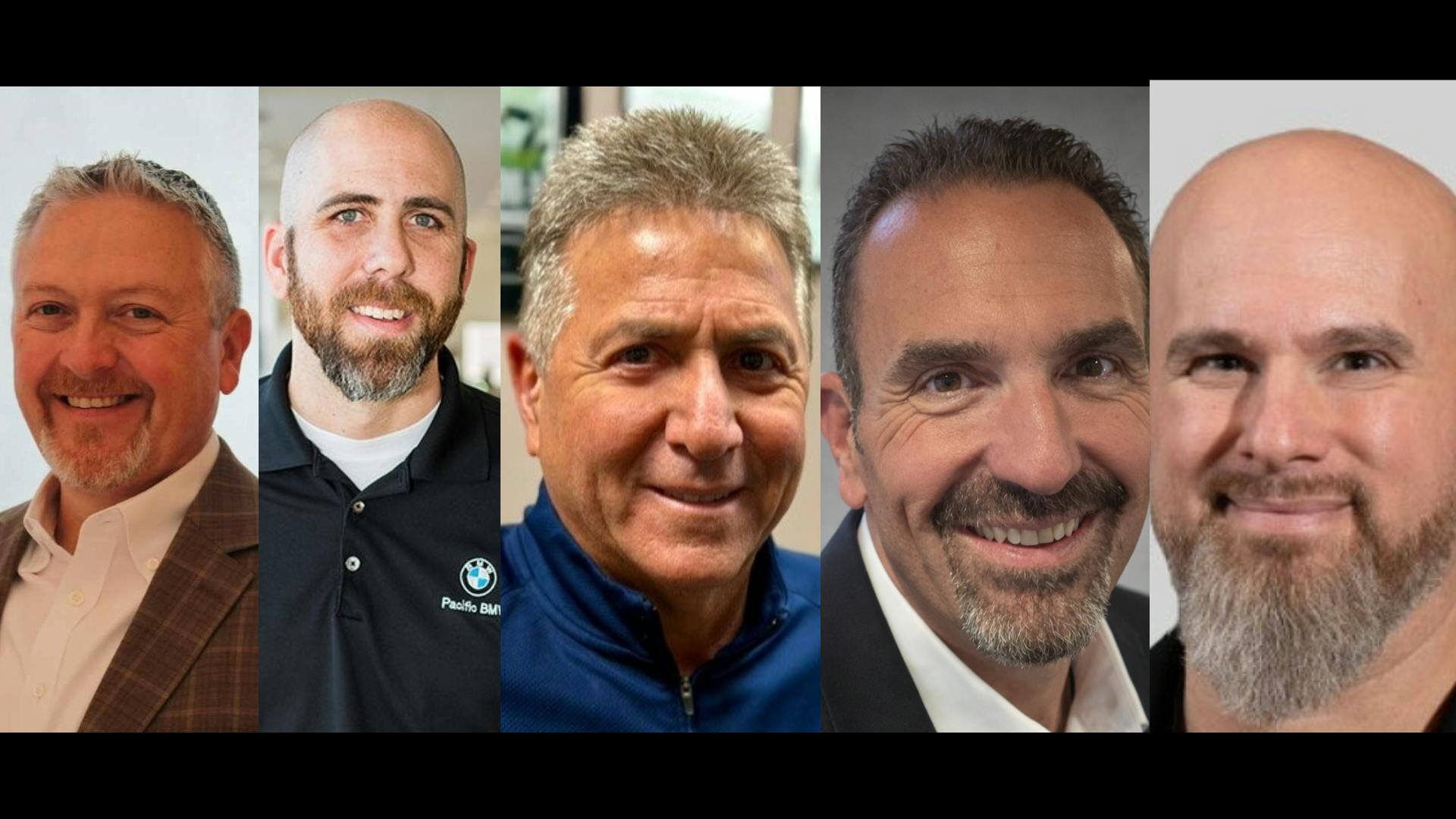 From left, Tony Adams, Andrew Batenhorst, Michael Giarrizzo Jr., Max Keller, and John Picciano are running for seats on the Society of Collision Repair Specialists Board of Directors. The election is on April 21.