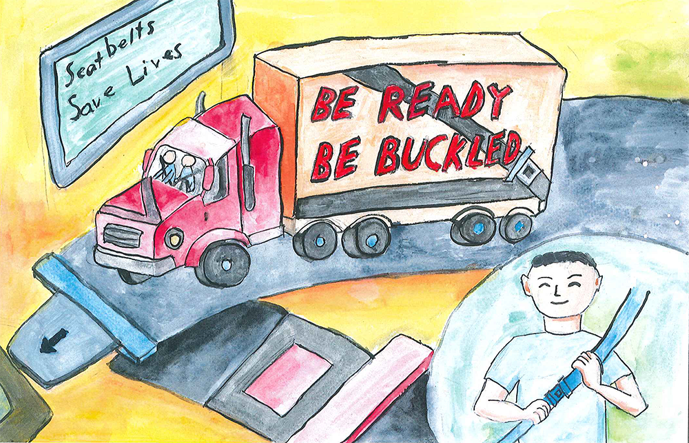 Trucker 684 Audrey Susafety Belt Art Contest