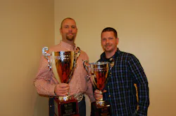 Jason Swann left and Lance Kilburn were named heavy and mediumduty champions respectively at the 2013 Rush Truck Centers Technician Skills Rodeo Jason Swann left and Lance Kilburn were named heavy and mediumduty champions respectively at the 2013 Rush Truck Centers Technician Skills Rodeo