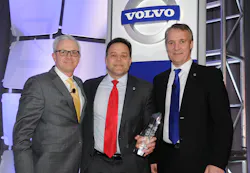 Nacarato Volvo vice president Joe Nacarato center receives the 2013 Volvo Trucks North American Dealer of the Year from left Terry Billings Volvo Trucks vice president ndash business development and right Goumlran Nyberg president Volvo Trucks North American sales amp marketing Nacarato Volvo vice president Joe Nacarato center receives the 2013 Volvo Trucks North American Dealer of the Year from left Terry Billings Volvo Trucks vice president ndash business development and right Goumlran Nyberg president Volvo Trucks North American sales amp marketing