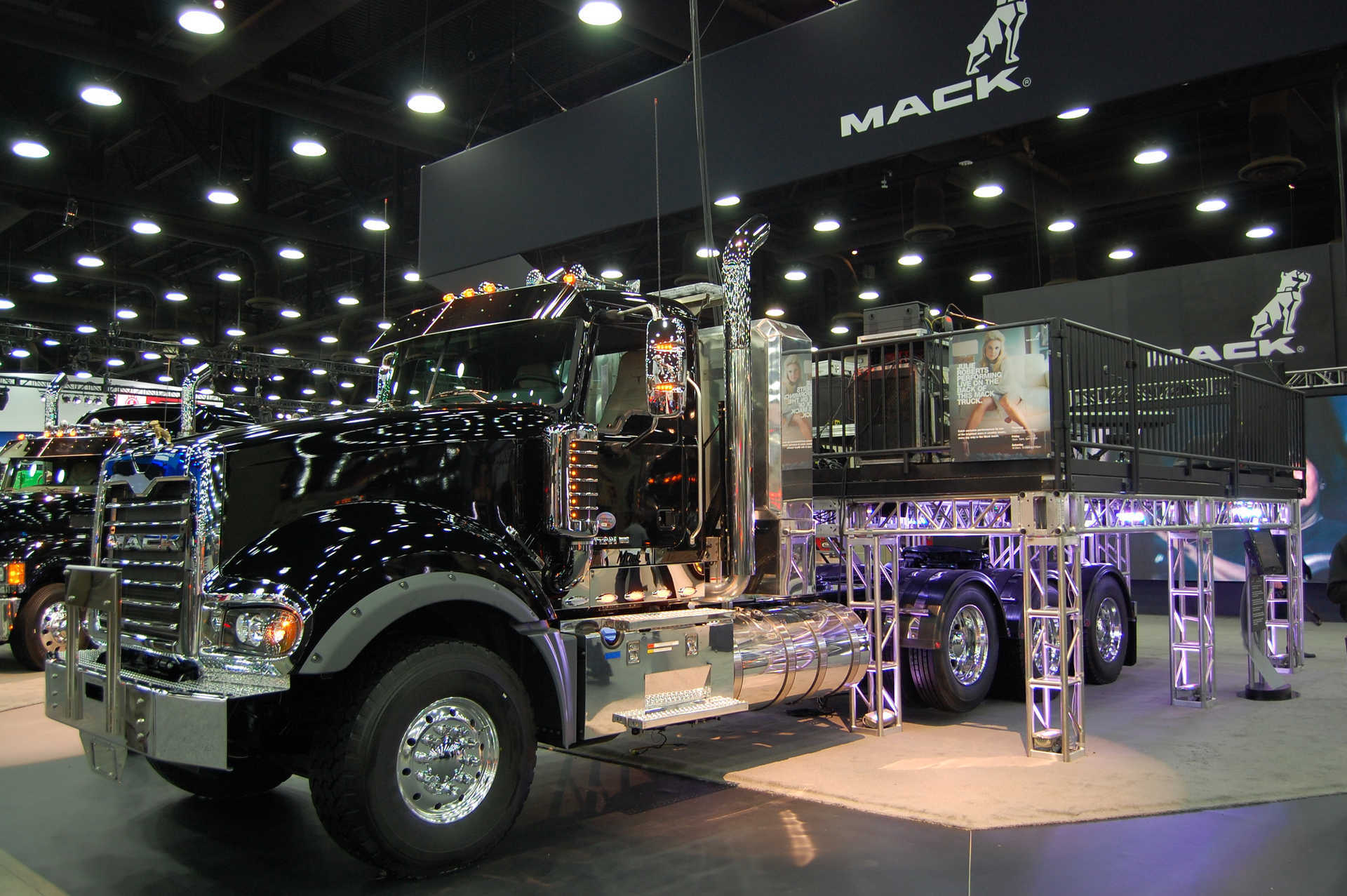 A Mack Titan tractor on display at the 2014 Mid America Trucking Show