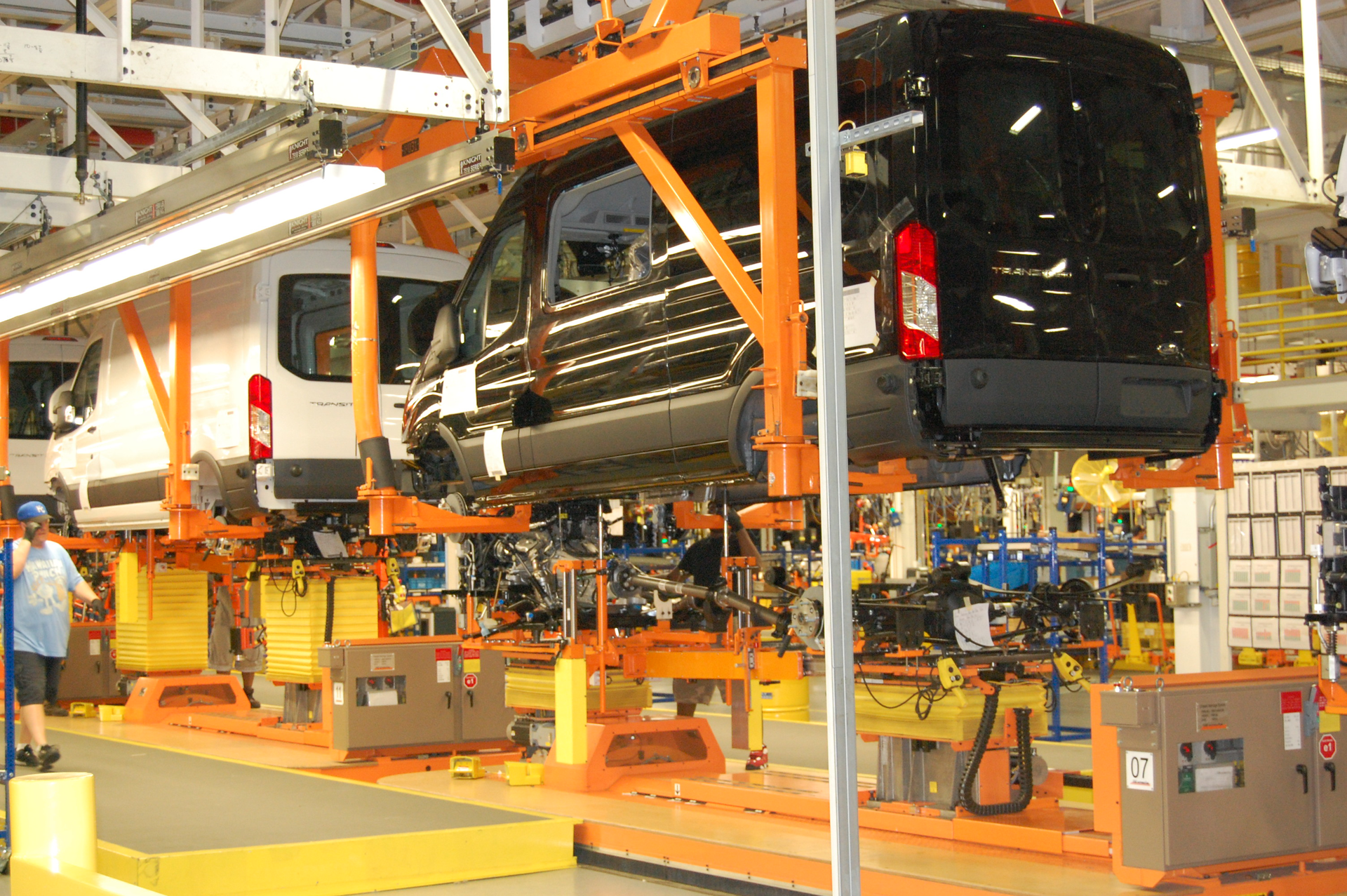 Ford Transit vans being built at the OEM39s Kansas City Plant Photo by Sean KilcarrFleet Owner