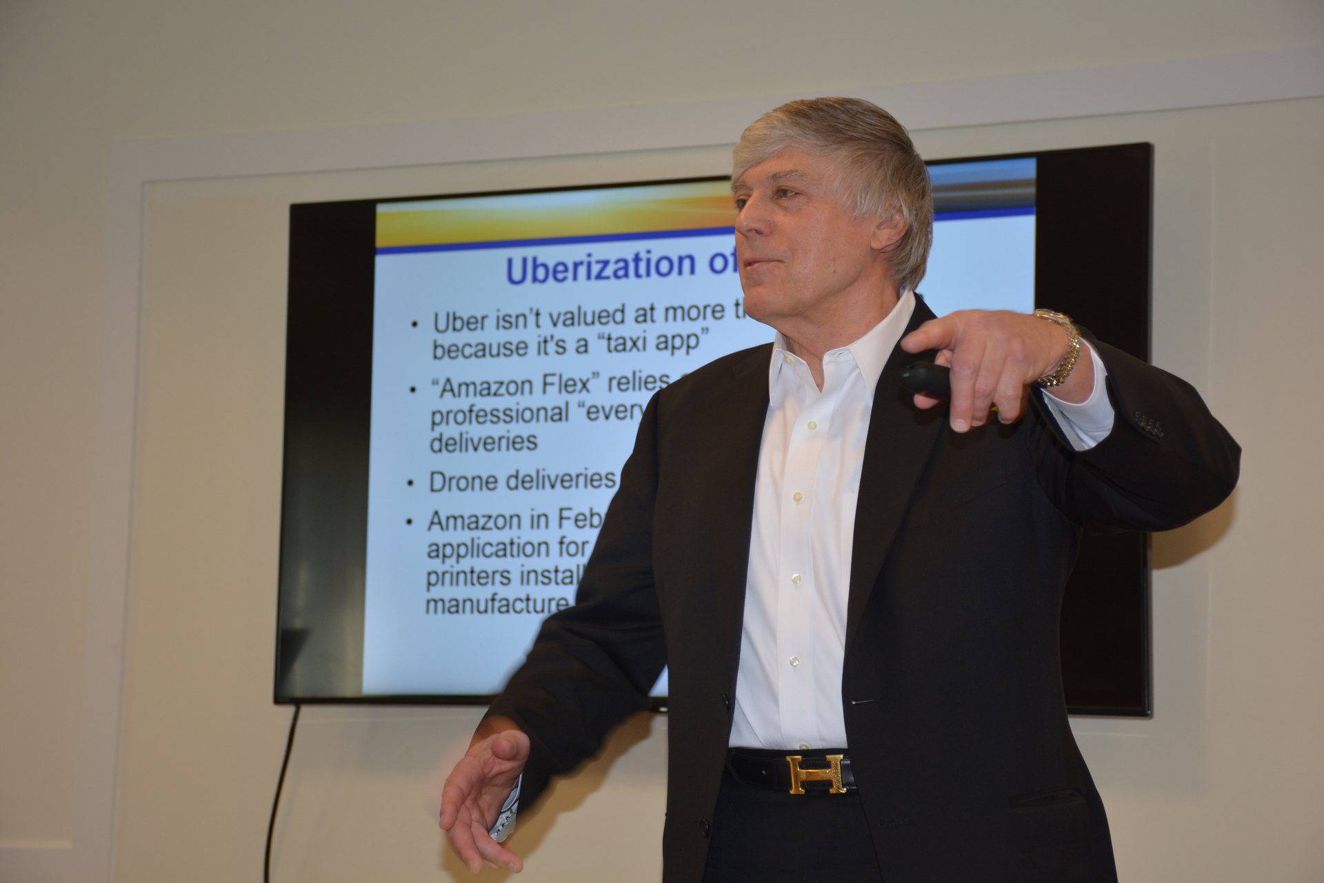 Gary Petty CEO and president of NPTC discusses the state of the trucking industry during the Fleet Advantage Changes in Attitude Conference in Fort Lauderdale FL