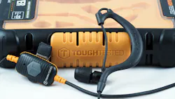The ToughTested Safe Driving Mono Earbud is a wired phone earpiece with noise reduction and several features like Kevlar reinforcement and dustmoisture resistance designed to help it stand up to harsher environments The ToughTested Safe Driving Mono Earbud is a wired phone earpiece with noise reduction and several features like Kevlar reinforcement and dustmoisture resistance designed to help it stand up to harsher environments