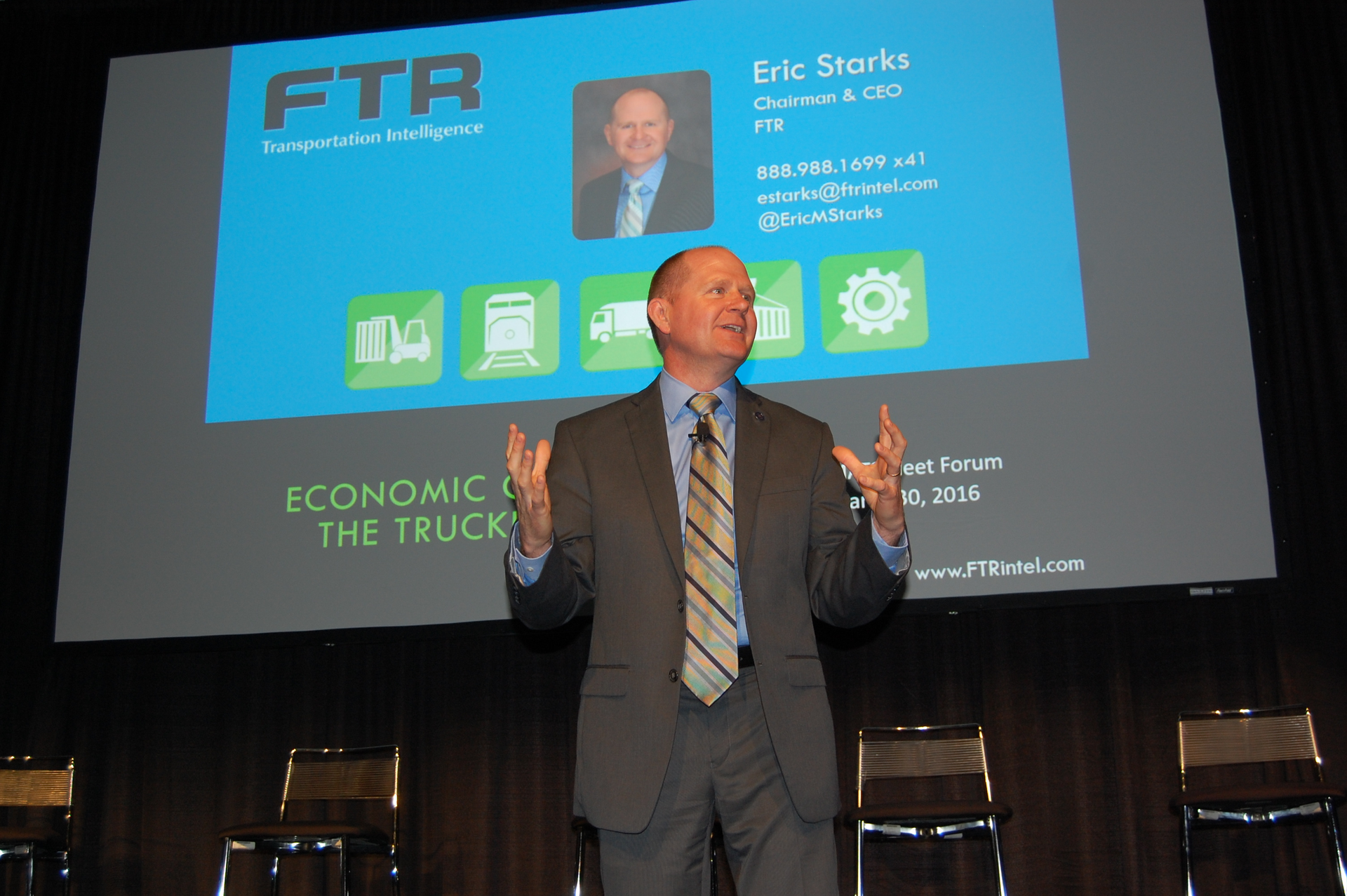 For trucking the environment is generally looking good for the remainder of this year Starks emphasized Photo by Sean KilcarrFleet Owner