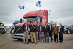 Volvo Trucks North America delivered the 100000th truck equipped with its IShift automated manual transmission to Watkins amp Shepard Trucking The truck was presented to Watkins amp Shepard President Walt Ainsworth during a brief reception From left to right Walt Ainsworth Rick Candler Kelly Darlington Dwayne Hill and Rich Schenk of Watkins amp Shepard Brad Bealer of Transport Equipment Jeff Denny and Bruce Kurtt of Volvo Trucks Volvo Trucks North America delivered the 100000th truck equipped with its IShift automated manual transmission to Watkins amp Shepard Trucking The truck was presented to Watkins amp Shepard President Walt Ainsworth during a brief reception From left to right Walt Ainsworth Rick Candler Kelly Darlington Dwayne Hill and Rich Schenk of Watkins amp Shepard Brad Bealer of Transport Equipment Jeff Denny and Bruce Kurtt of Volvo Trucks