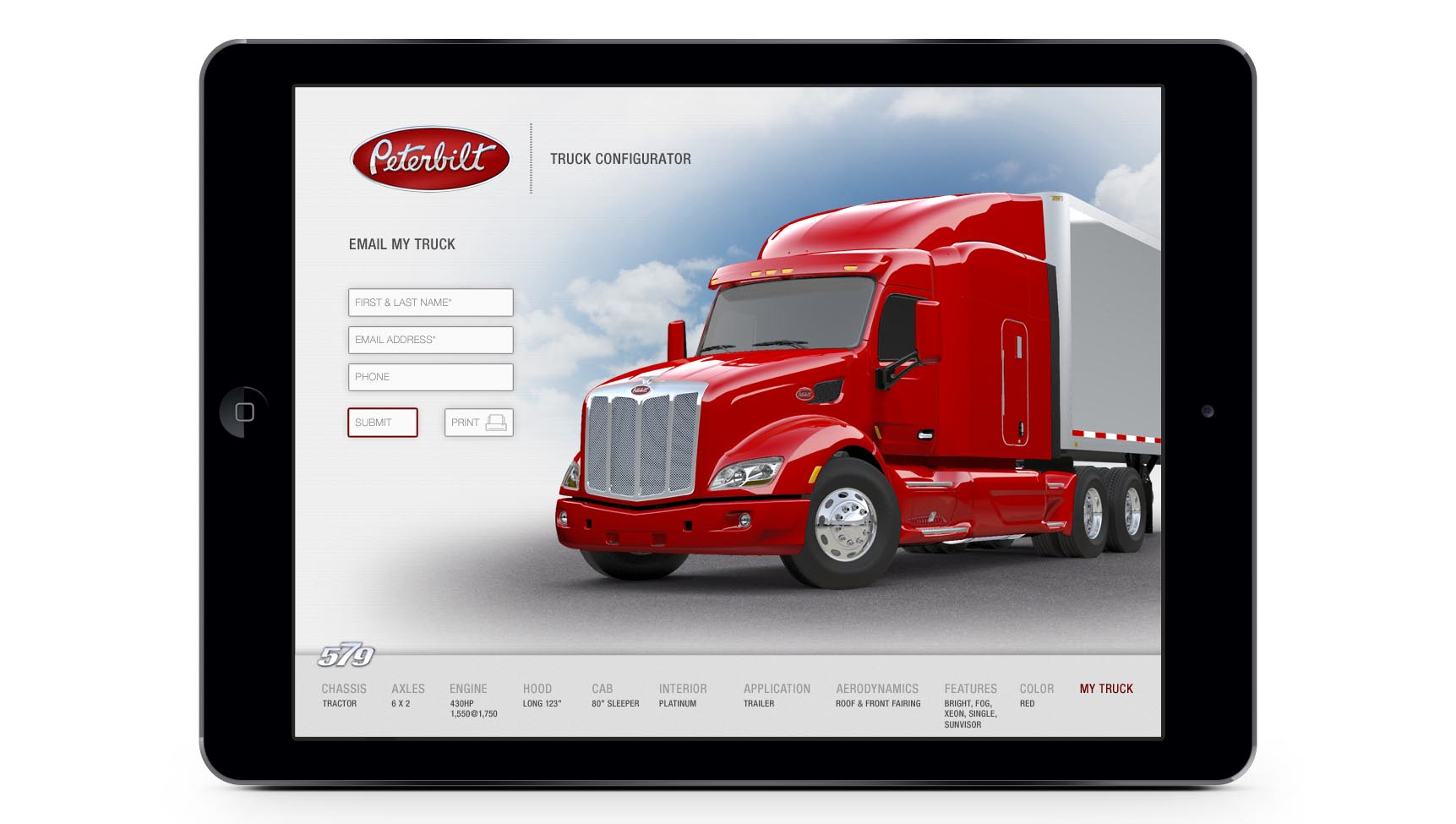 Peterbilt39s new configurator app allows users to build their own Model 579