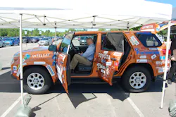 Kymeta39s also gathered signatures and bumper stickers from all the places its unique Toyota 4Runner visited over the last five months Photo by Sean KilcarrFleet Owner Kymeta39s also gathered signatures and bumper stickers from all the places its unique Toyota 4Runner visited over the last five months Photo by Sean KilcarrFleet Owner