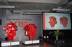 The new 2017compliant Cummins X15 efficiency series far left and X15 performance series engines on display at the TRC Photo by Sean KilcarrFleet Owner The new 2017compliant Cummins X15 efficiency series far left and X15 performance series engines on display at the TRC Photo by Sean KilcarrFleet Owner